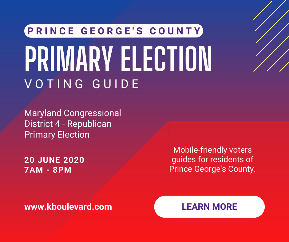 Maryland District 4 Republican Primary Election for Congress 2020