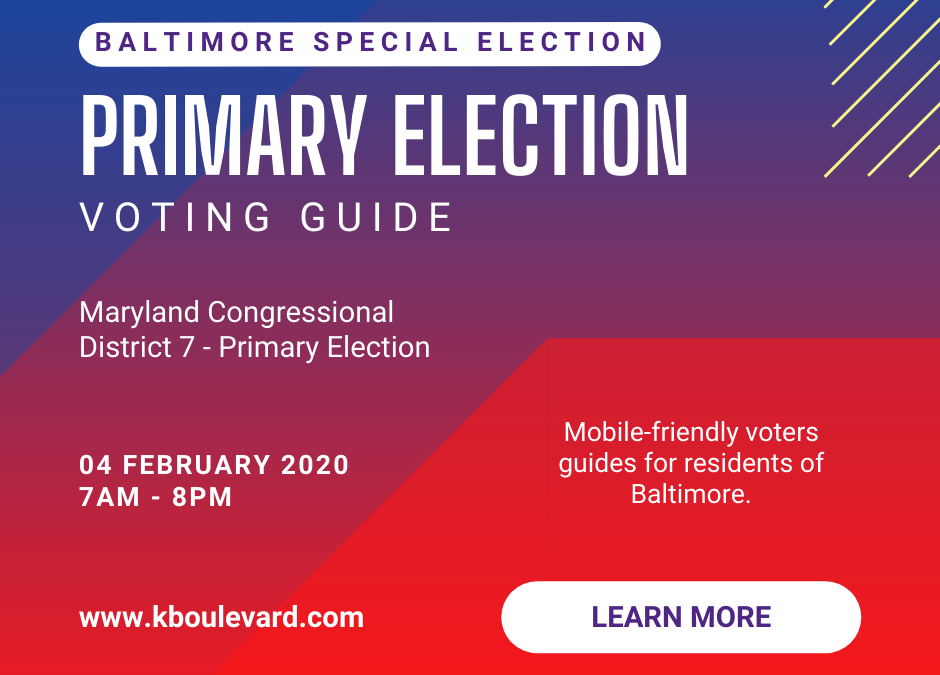 2020 Maryland District 7 Primary Election for Congress Voters Guide