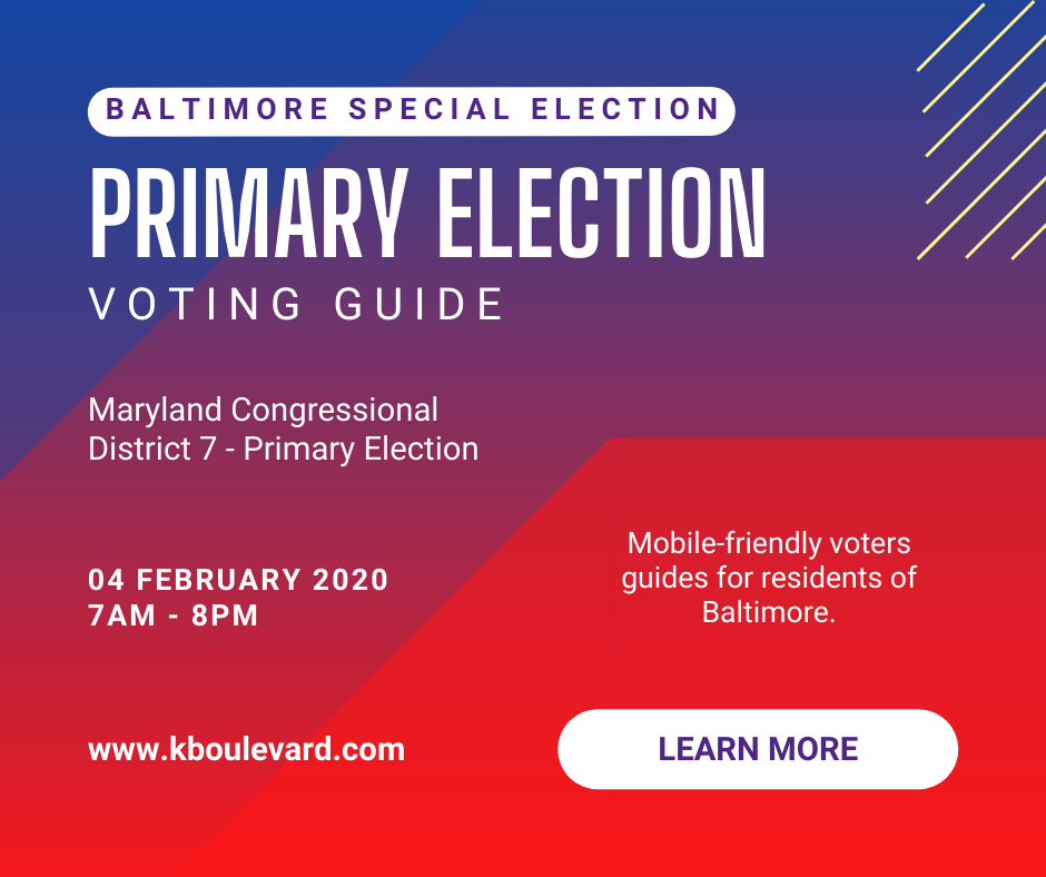 2020 Maryland District 7 Primary Election for Congress Voters Guide