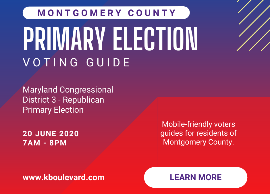 2020 Maryland District 3 Republican Primary Election for Congress Voters Guide