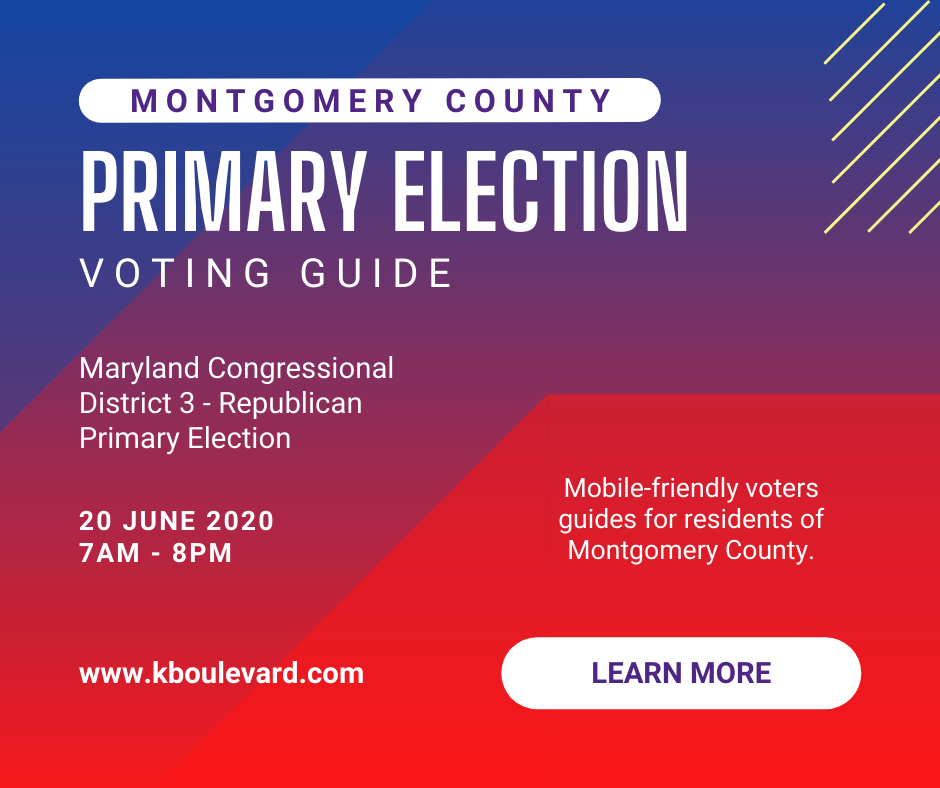 Maryland District 3 Republican Primary Election for Congress 2020