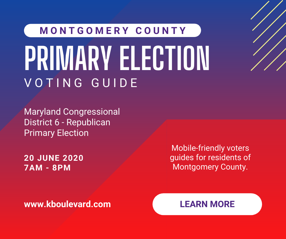 Maryland District 6 Republican Primary Election for Congress 2020